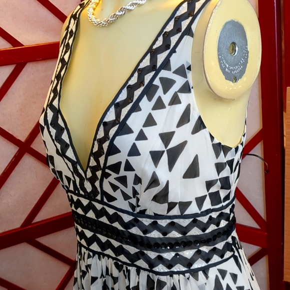 Silk BCBGMAXAZRIS Sequin Embellished Maxi - Picture 4 of 9